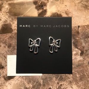 Marc Jacobs Silver Bow Earrings